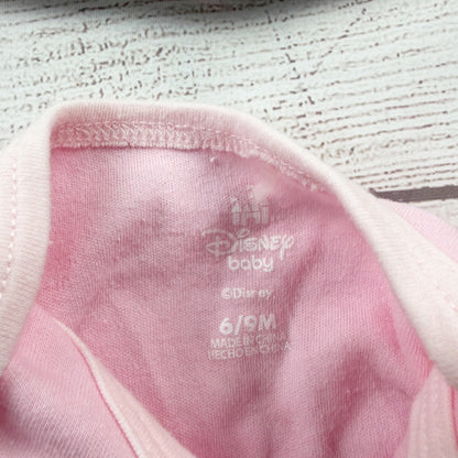 Disney Baby Minnie Mouse 3 Piece Outfit Set Bodysuit Overalls Hat 6-9 Months