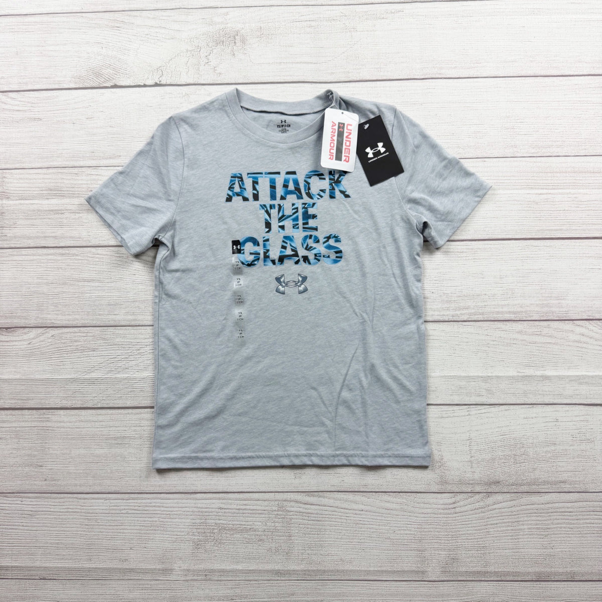 Under Armour Youth Attack The Glass Basketball Graphic T-Shirt Loose Fit NWT S
