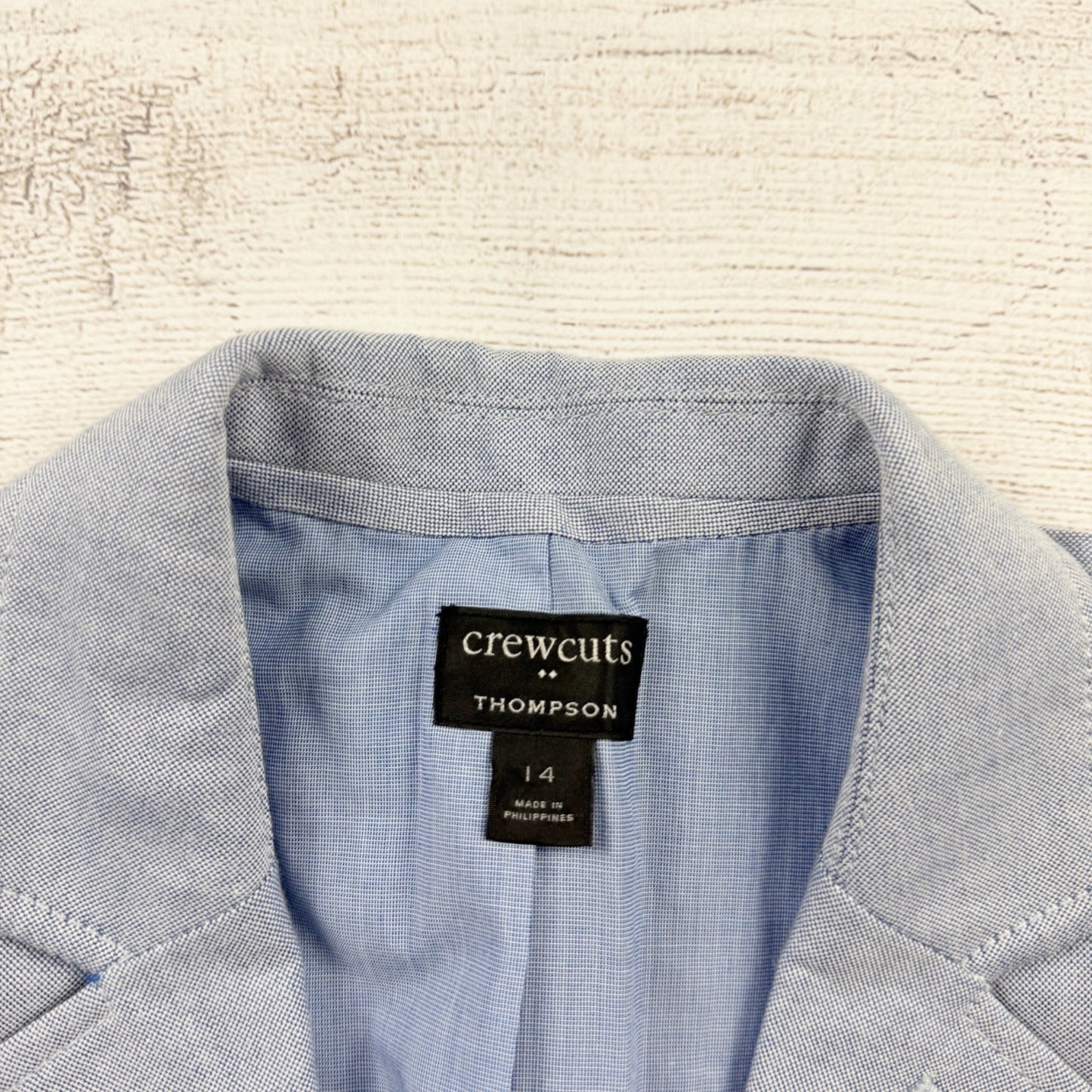 J. Crew Crewcuts Boys Thompson Blazer Light Blue Oxford 14