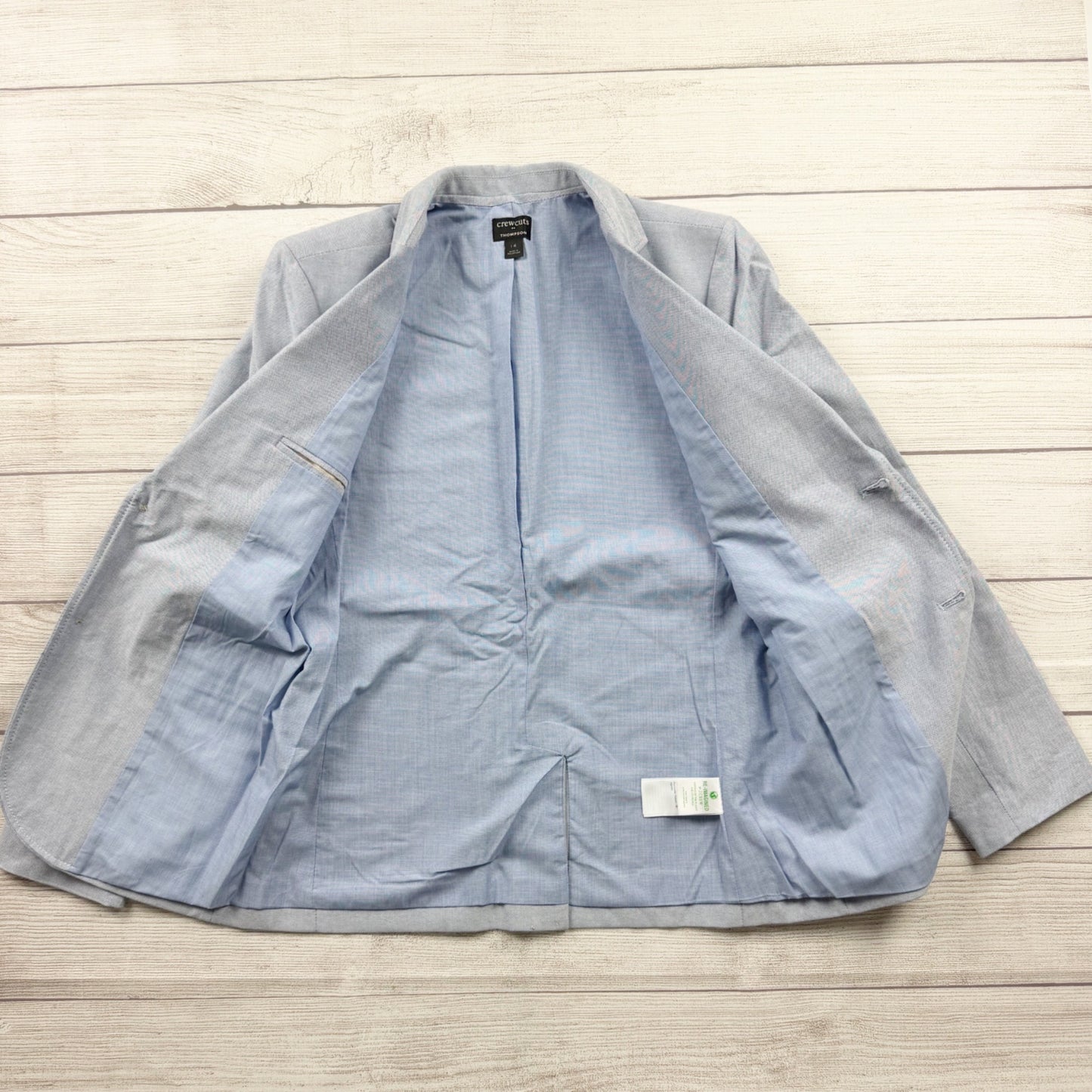 J. Crew Crewcuts Boys Thompson Blazer Light Blue Oxford 14