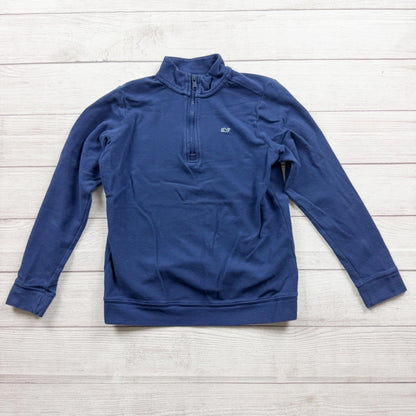 Vineyard Vines Blue Quarter Zip Pullover Sweatshirt Lightweight Cotton M 12-14