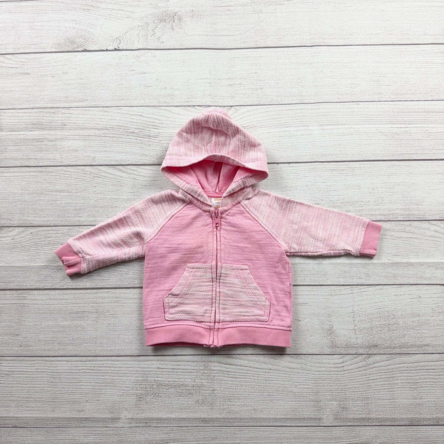 Gymboree Baby Girl Pink Zip Up Hoodie Jacket Hooded Sweatshirt 3-6 Months