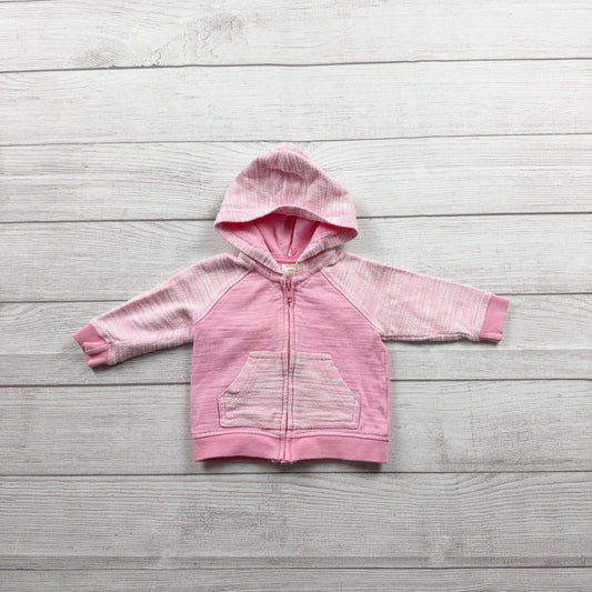 Gymboree Baby Girl Pink Zip Up Hoodie Jacket Hooded Sweatshirt 3-6 Months