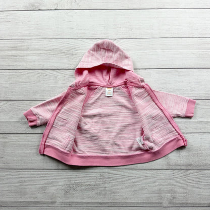 Gymboree Baby Girl Pink Zip Up Hoodie Jacket Hooded Sweatshirt 3-6 Months