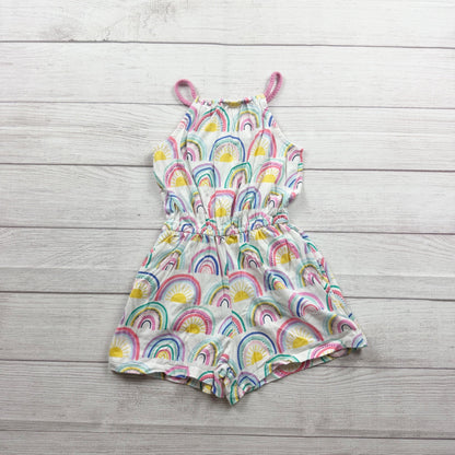 Rumi + Ryder Girls Rainbow Print Sleeveless Romper S 6-7