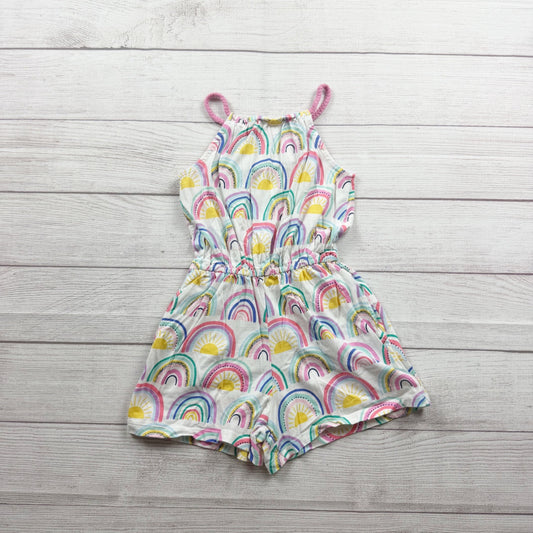 Rumi + Ryder Girls Rainbow Print Sleeveless Romper S 6-7
