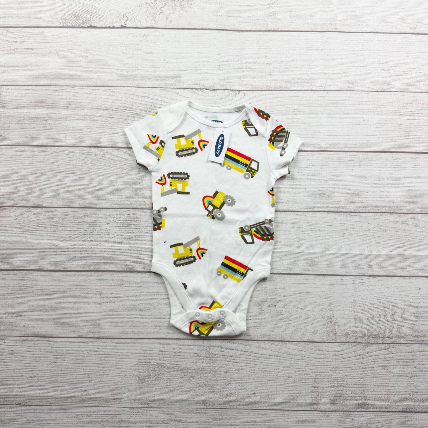 Old Navy Baby Boys Construction Print Bodysuit NWT 6-12 Months