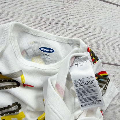 Old Navy Baby Boys Construction Print Bodysuit NWT 6-12 Months