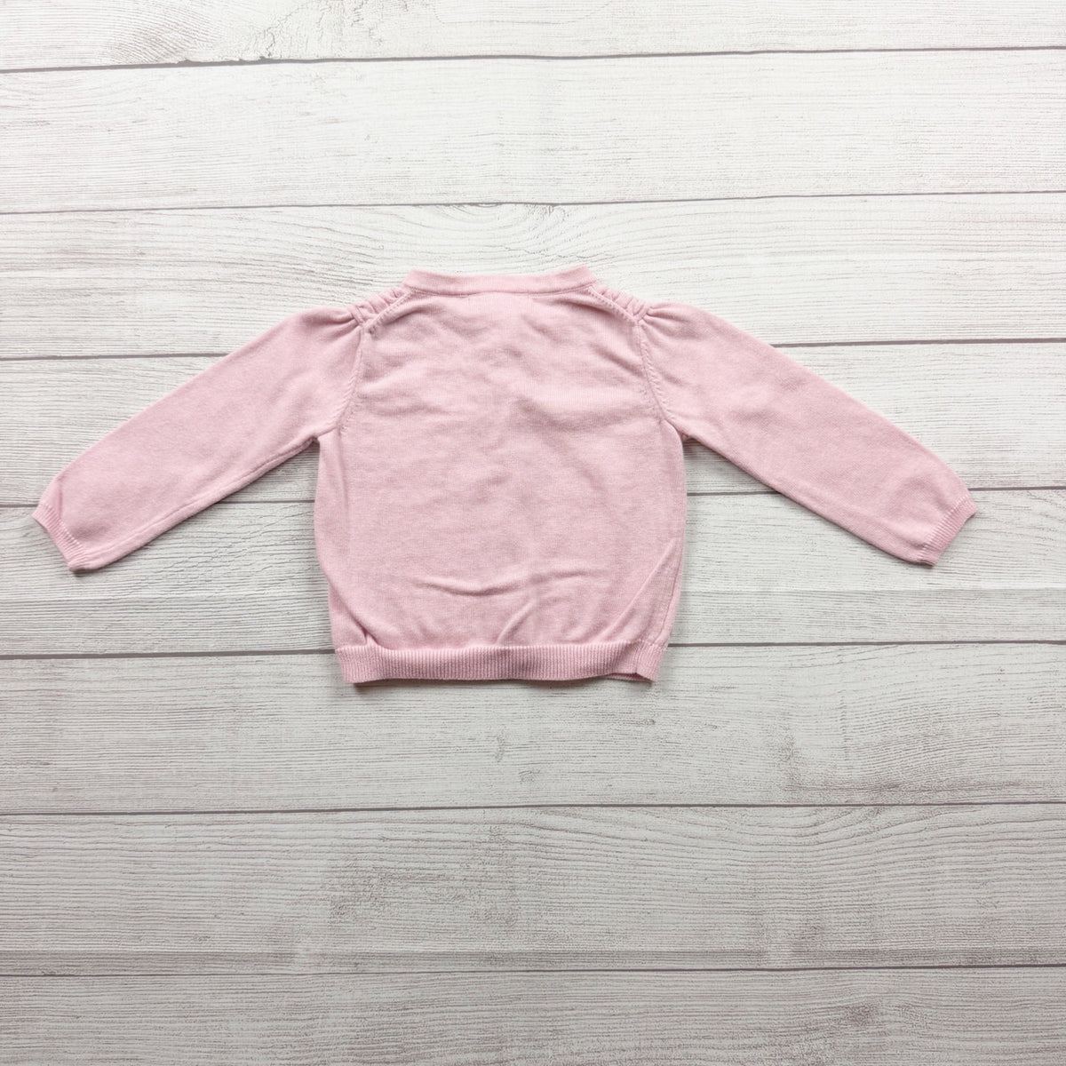 Janie And Jack Pink Cable Knit Toddler Cardigan Sweater Button Front 18-24 Months