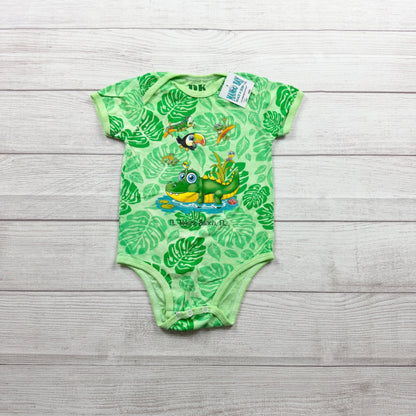 DK Kids Mango Bay Baby Bodysuit Tropical Leaf Print Alligator NWT 12-18 Months