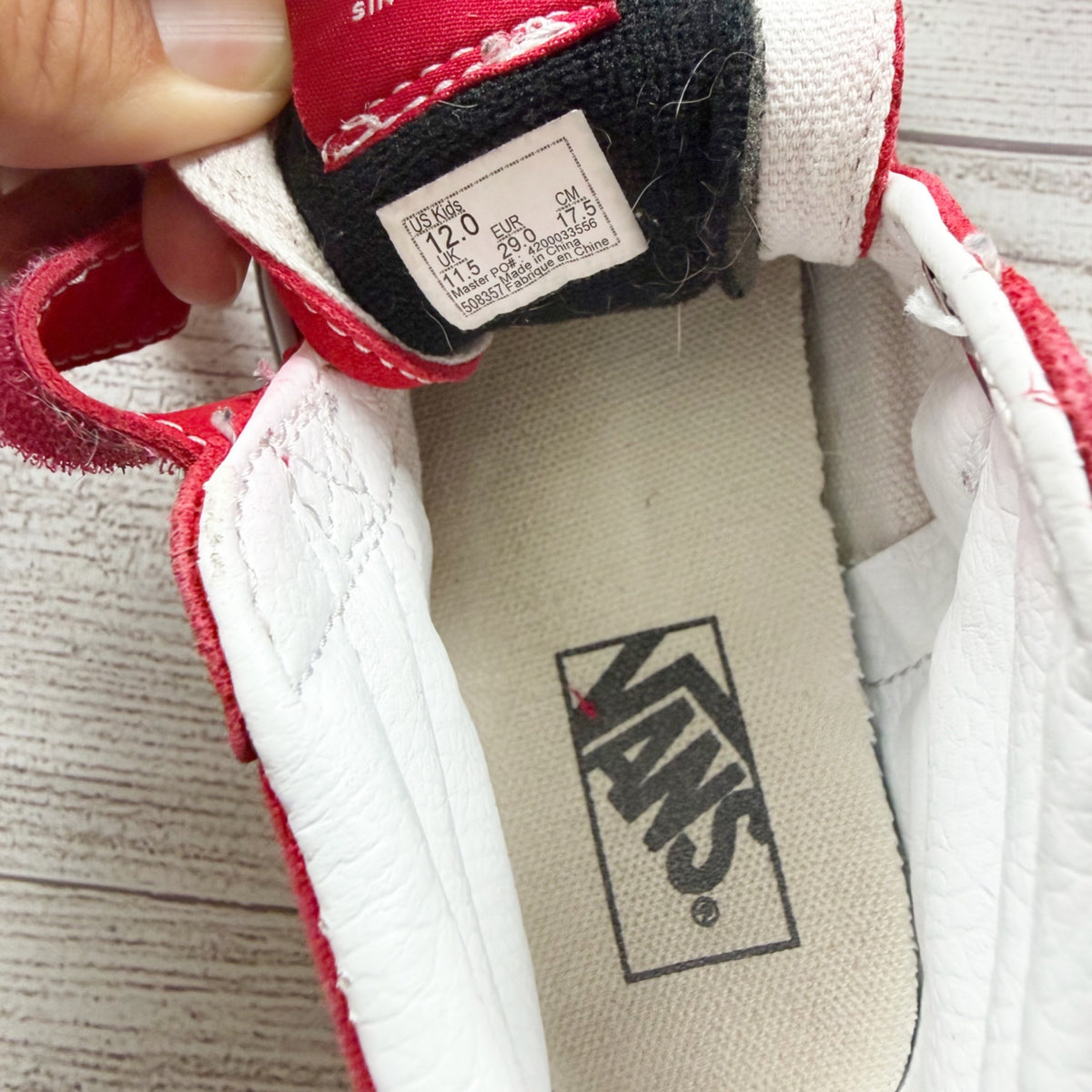Vans Kids Red Sk8-Mid VN000D3YNQP Strap Sneakers Casual Shoes Youth US 12