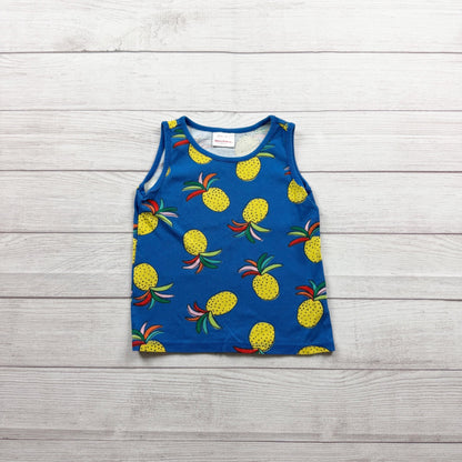 Hanna Andersson Girls Fruit Print Sleeveless Cotton Tank Top 6-7