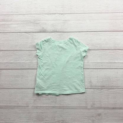Old Navy Sweet Sunny Days Graphic Tee Girls Short Sleeve Cotton Mint Shirt 2T