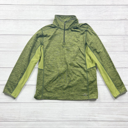 L.L. Bean Kids Half Zip Green Pullover Shirt Medium 10-12