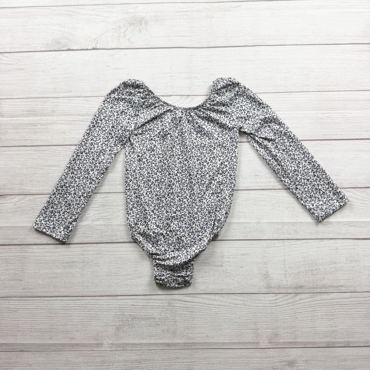 Baileys Blossoms Floral Long Sleeve Bodysuit Adjustable Snap Closure Floral Print 5T