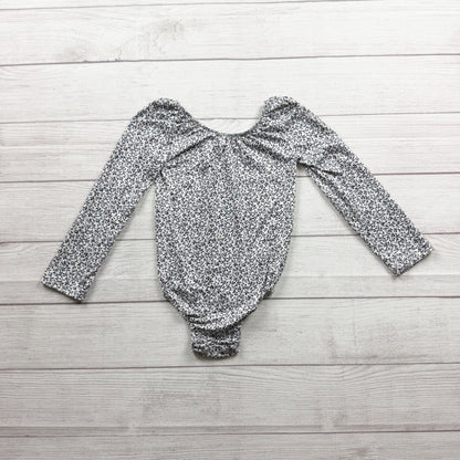 Baileys Blossoms Floral Long Sleeve Bodysuit Adjustable Snap Closure Floral Print 5T