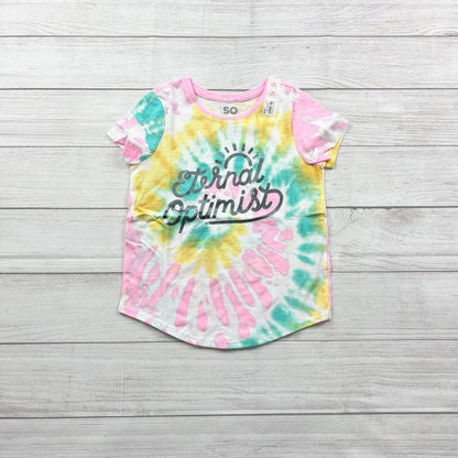 SO Kids T-Shirt Tie Dye “Eternal Optimist” Graphic Short Sleeve Top NWT 7
