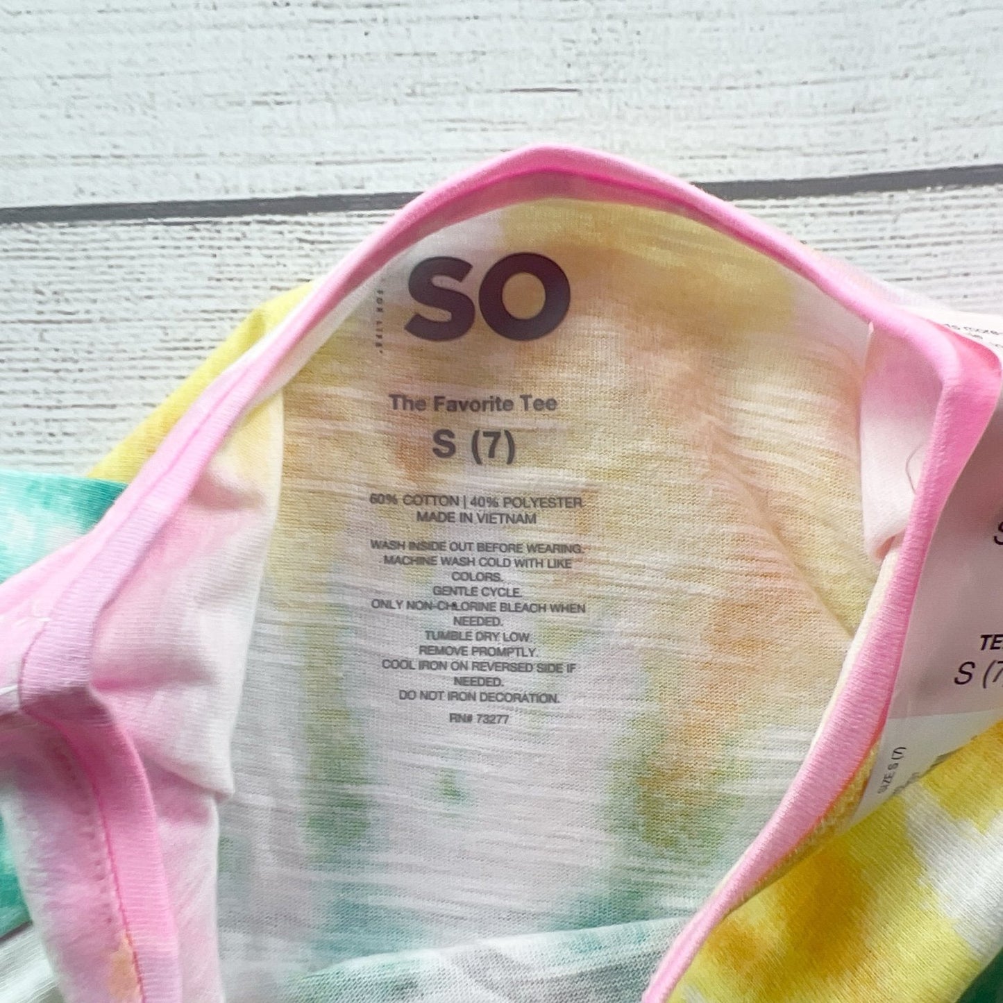 SO Kids T-Shirt Tie Dye “Eternal Optimist” Graphic Short Sleeve Top NWT 7