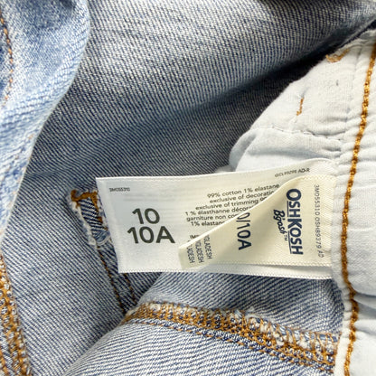 OshKosh BGosh Girls Denim Overall Dress Skirtalls Adjustable Straps Pockets 10