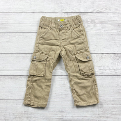 Lee Kids Tan Cargo Pants Pockets Boys 12-18 Months