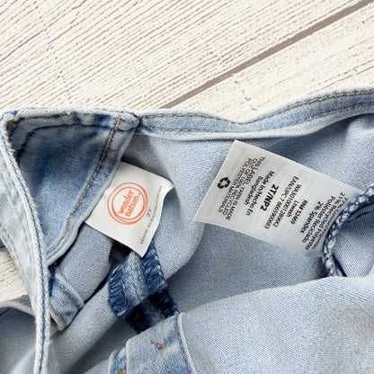 Wonder Nation Denim Overall Dress Light Jumper Pinafore Button Front Pocket 2T