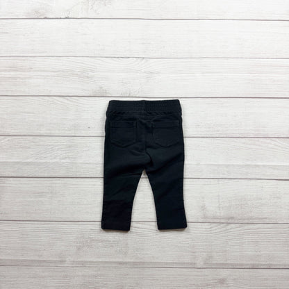 Old Navy Girls Black Stretch Pull On Skinny Ballerina Jeggings 6-12 Months