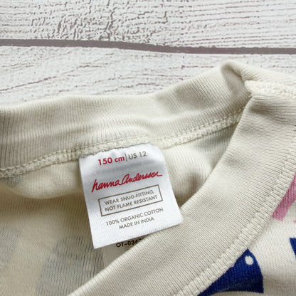 Hanna Andersson Organic Cotton Kids Holiday Pajama Set Candy Cane Fair Isle 12
