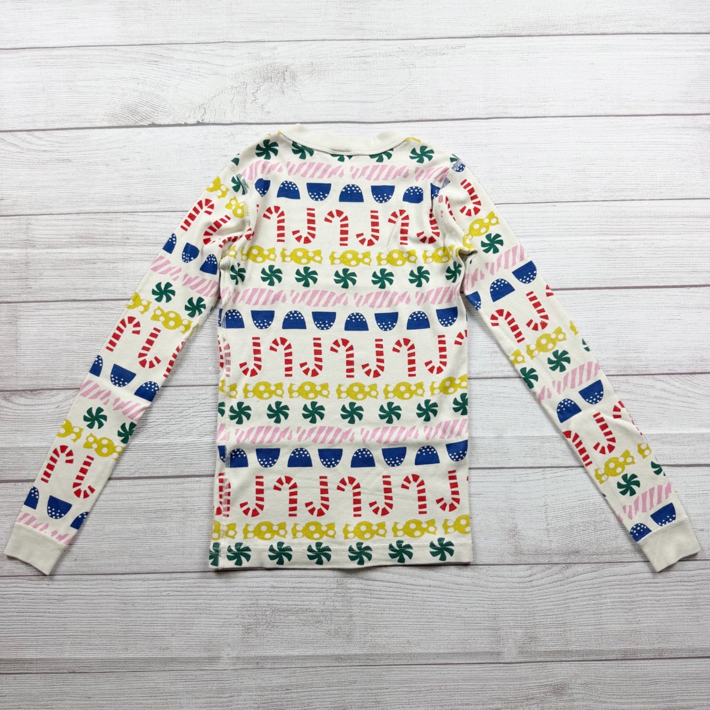 Hanna Andersson Organic Cotton Kids Holiday Pajama Set Candy Cane Fair Isle 12