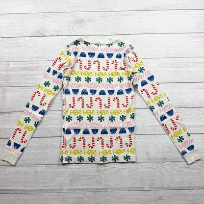 Hanna Andersson Organic Cotton Kids Holiday Pajama Set Candy Cane Fair Isle 12