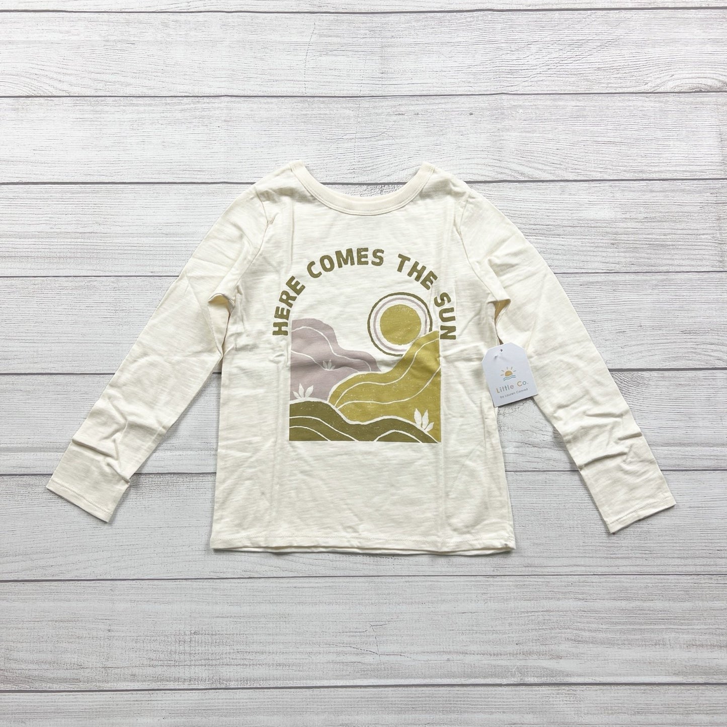 Little Co. by Lauren Conrad Kids Long Sleeve "Here Comes the Sun" Graphic NWT 5