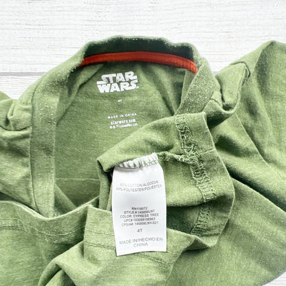 Star Wars Toddler T-Shirt Baby Yoda Green Tee Protects Attacks Takes Naps 4T