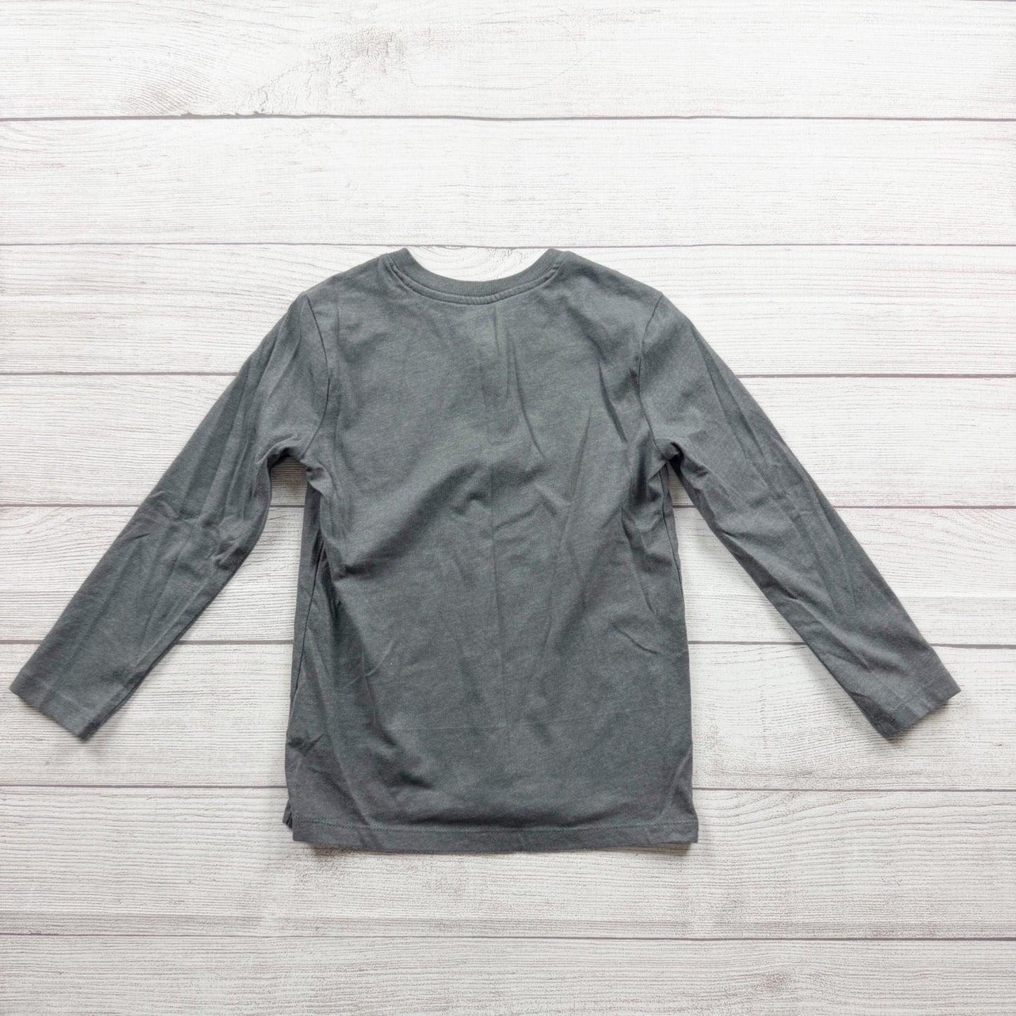 Wonder Nation Boys Long Sleeve Henley Gray Shirt 6-7