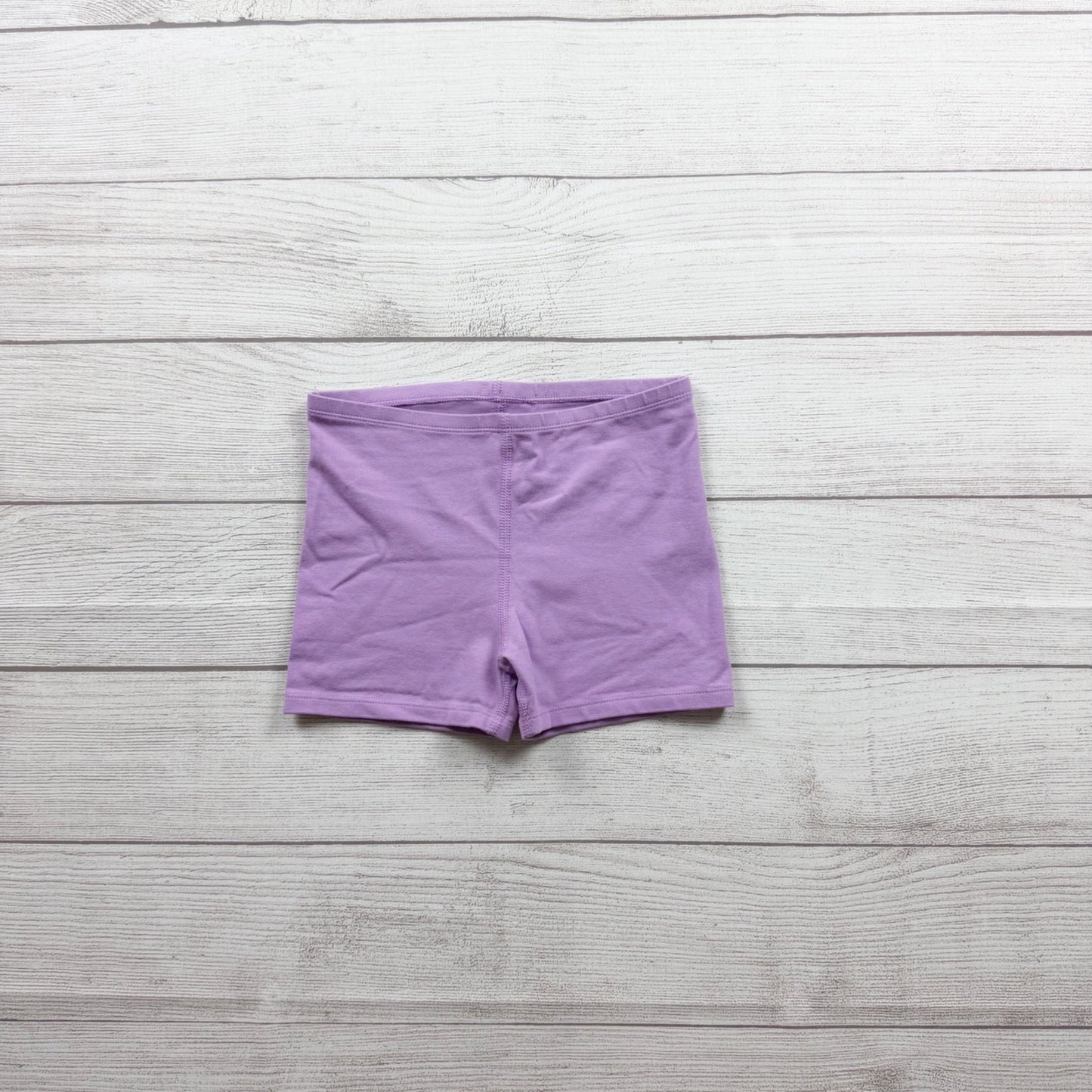 Primary Purple Girls Cotton Blend Bike Shorts Soft Stretchy Comfort Fit 6-7