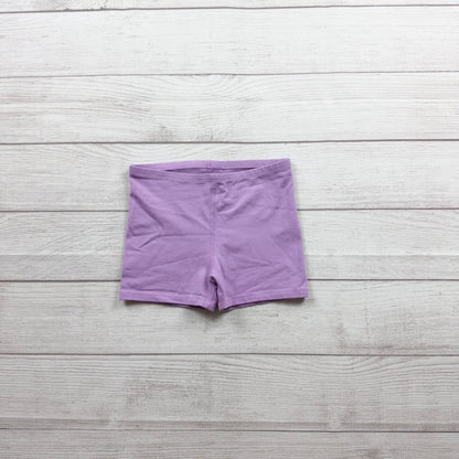 Primary Purple Girls Cotton Blend Bike Shorts Soft Stretchy Comfort Fit 6-7