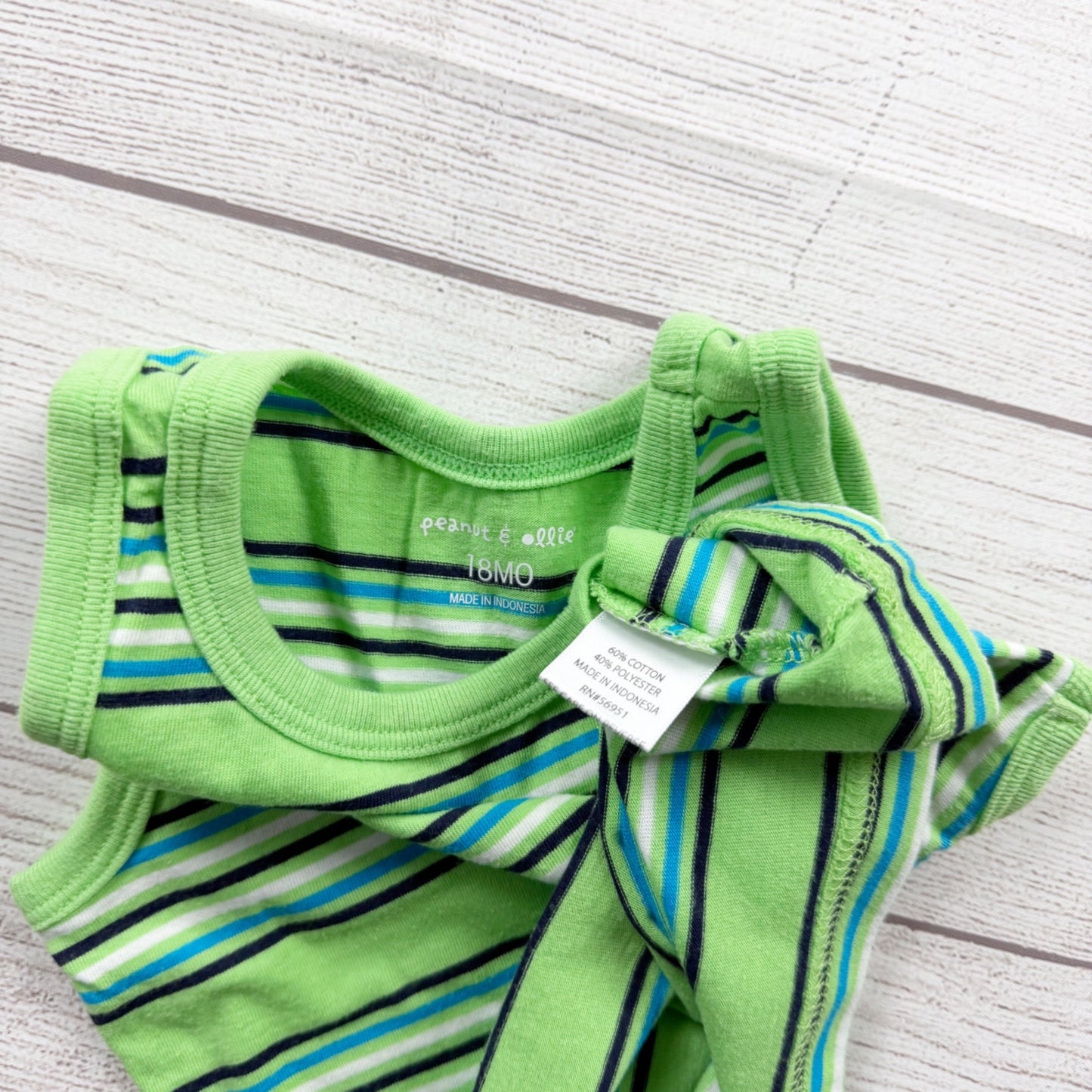 Peanut & Ollie Baby Boy Tank Top Striped Sleeveless Shirt 12-18 Months
