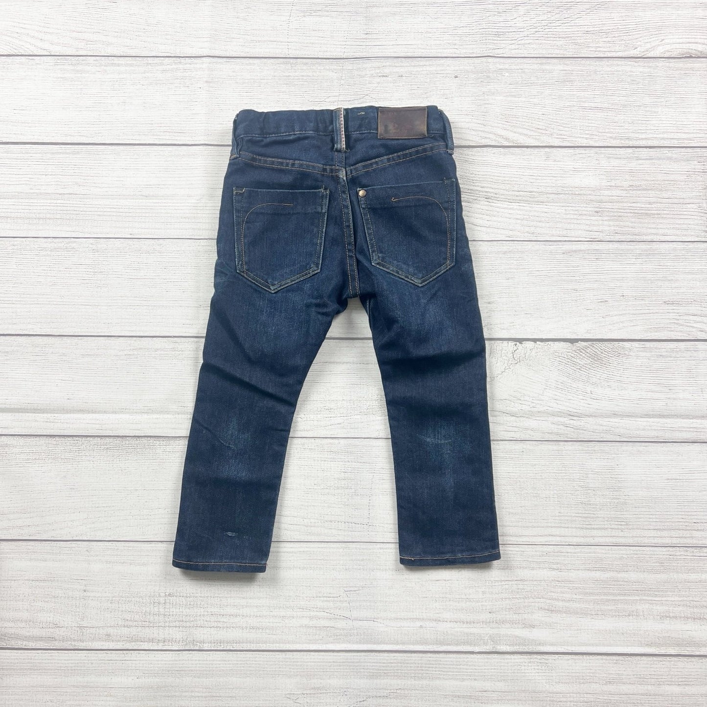 Drain Baby Boy Jeans Dark Wash Regular Leg Super Slim Denim Pants 2-3 Years