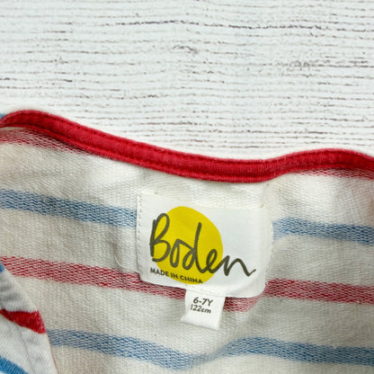 Boden Girls Striped Top Blue Nautical Print Skirt Pocket Dress 6-7