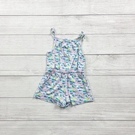 Vineyard Vines Toddler Romper Multicolor Whale Print Strap Sleeveless 2T