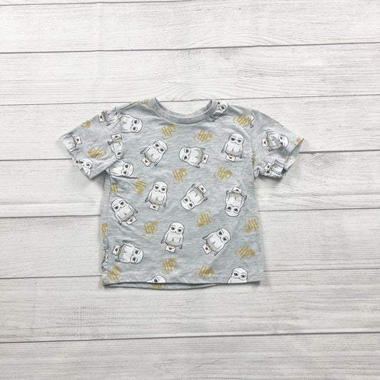 Harry Potter Toddler Shirt Hedwig Owl Print Short Sleeve Tee Wizarding World 4T