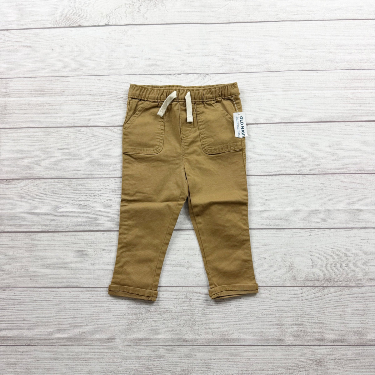 Old Navy Baby Boys Tan Pull On Elastic Waist Pants NWT 18-24 Months