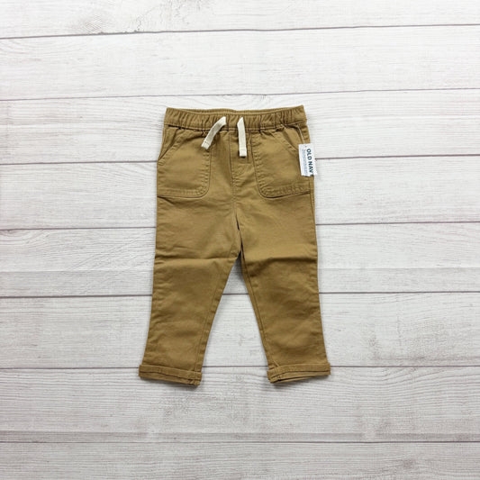 Old Navy Baby Boys Tan Pull On Elastic Waist Pants NWT 18-24 Months