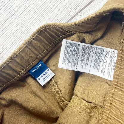 Old Navy Baby Boys Tan Pull On Elastic Waist Pants NWT 18-24 Months