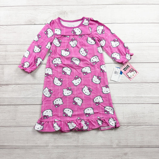Hello Kitty Pink Long Sleeve Granny Style Nightgown Girls NWT 2T
