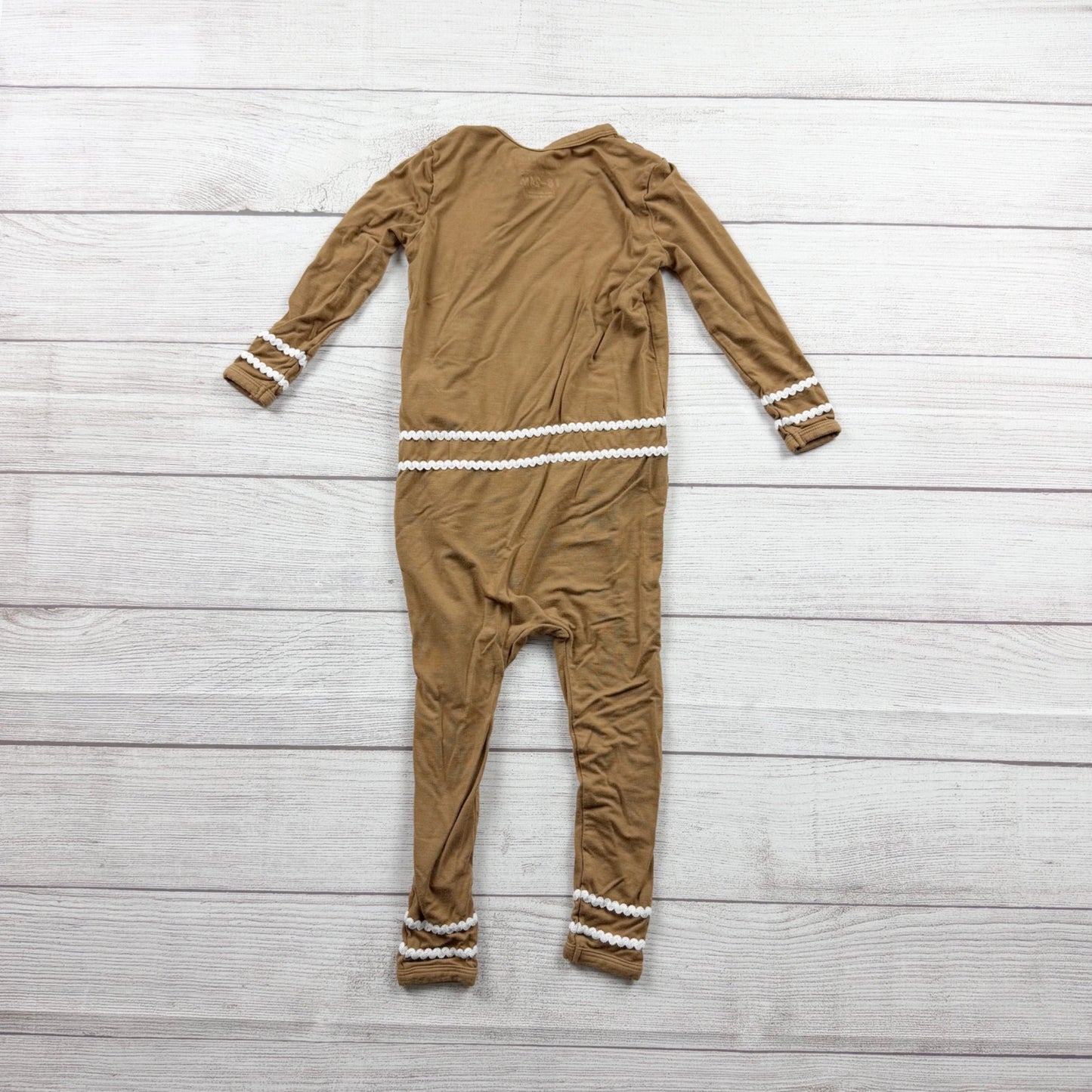 Pottery Barn Kids Baby Pajamas Gingerbread One Piece Sleeper Zip 18-24 Months