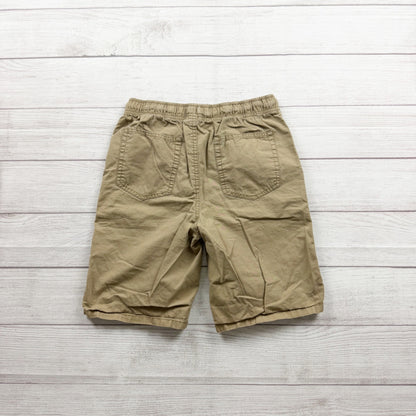 Cat & Jack Beige Elastic Waist Drawstring Shorts Boys Cotton Casual L 12-14
