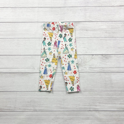 Hanna Andersson Disney Collection Girls Leggings Princess Print Stretch Pants 2T