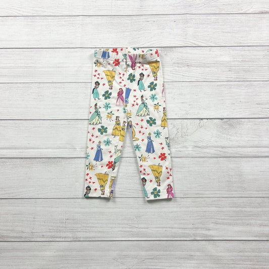 Hanna Andersson Disney Collection Girls Leggings Princess Print Stretch Pants 2T