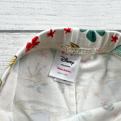 Hanna Andersson Disney Collection Girls Leggings Princess Print Stretch Pants 2T