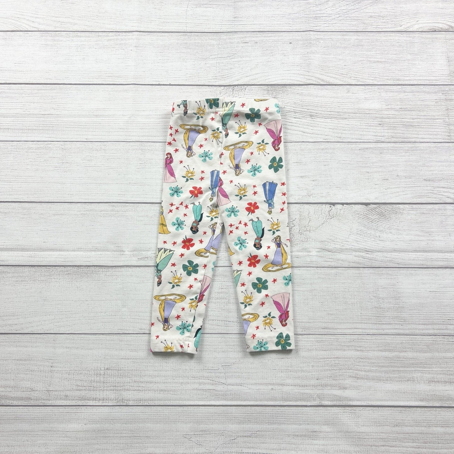 Hanna Andersson Disney Collection Girls Leggings Princess Print Stretch Pants 2T