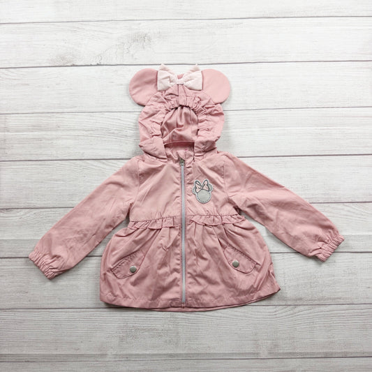 Minnie Mouse Toddler Girls Hooded Jacket Mouse Ears Pink 3T